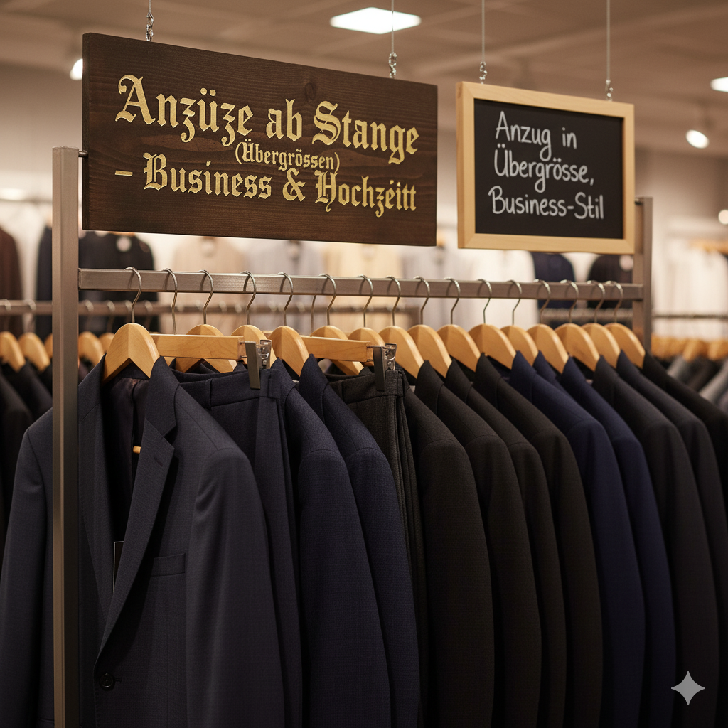 Anzug in Übergrösse, Business-Stil