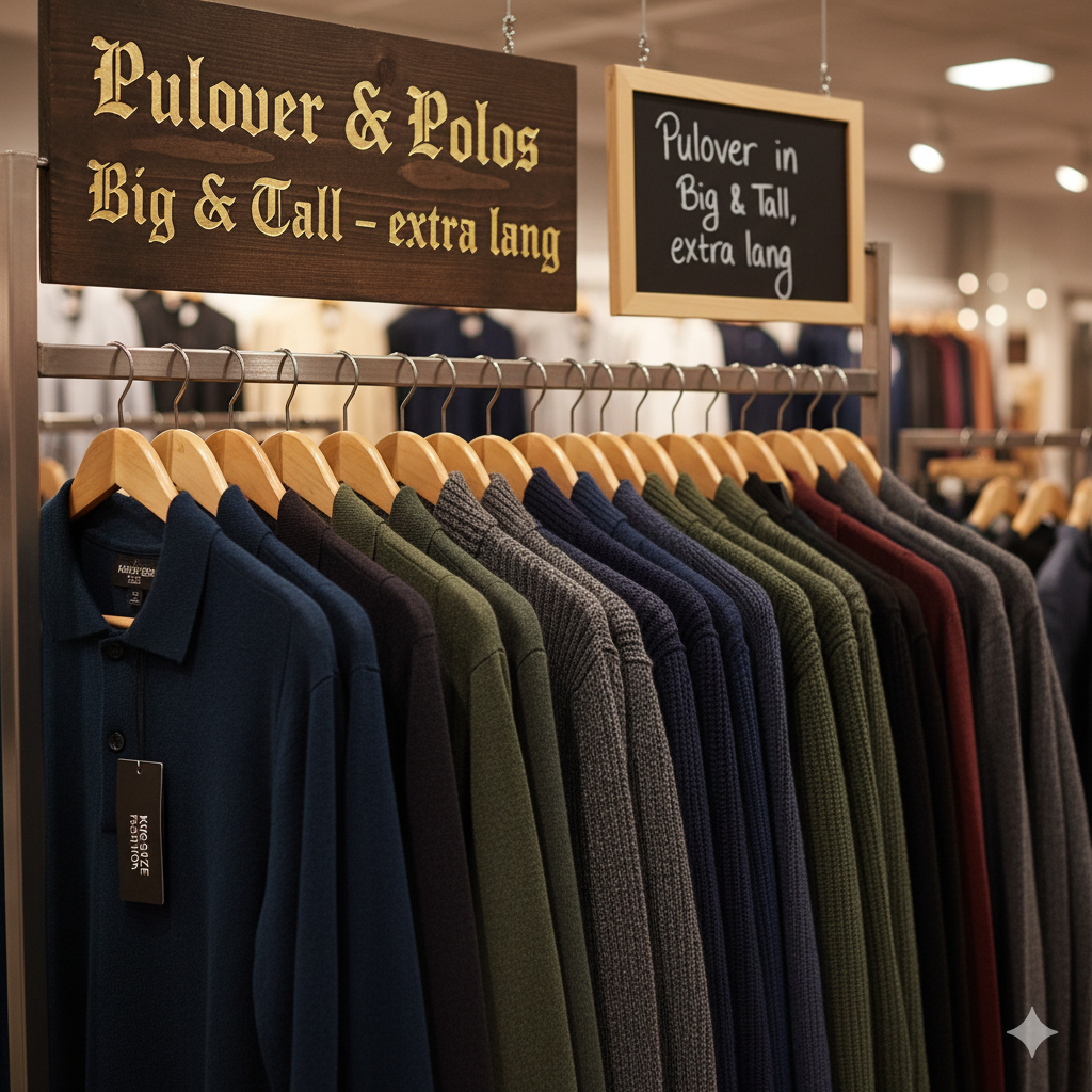 Pullover in Big & Tall, extra lang
